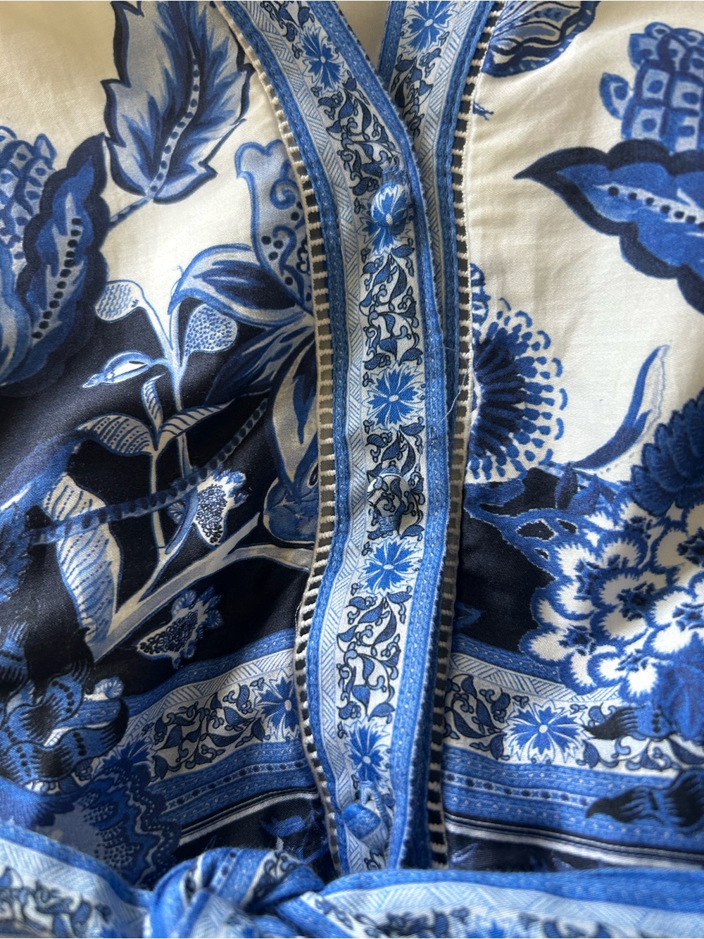 ANTONIO MELANI White & Blue Floral Maxi Dress - Picture 8 of 10